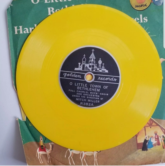 Christmas “O Little Town Of Bethlehem” Mitch Miller Golden Records 45 Record Q - Picture 5 of 6
